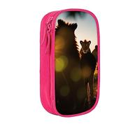 The Lion at Sunset - Estuche para lápices, bolsa de gran capacidad, organizador de doble cremallera, bolsa de almacenamiento, color, 5.0cm*10.5cm*20.5cm, Estuche para lápices