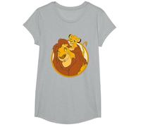 The Lion King Mufasa And Simba Camiseta, Niñas, Gris Jaspeado, M