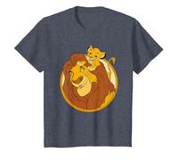The Lion King Mufasa And Simba Camiseta, Niños, Azul Jaspeado, 8 años