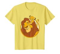 The Lion King Mufasa And Simba Camiseta, Niños, Limón, 8 años