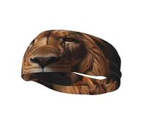 The Lion's Gaze - Diadema elástica unisex para baloncesto, fitness, deportes, correr, ciclismo, yoga, absorbe el sudor,
