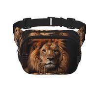 The Lion's Gaze Pattern - Riñonera de moda, unisex, bolsa de mensajero deportiva de viaje, color negro, talla única