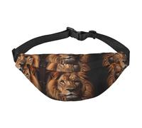 The Lion's Gaze - Riñonera de viaje a la moda, adecuada para deportes, correr, ciclismo, viajes, pesca para niños, bolsa cruzada grande
