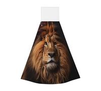 The Lion's Gaze - Toalla de mano de forro polar coral, toalla de cocina colgante súper absorbente, toalla de mano colgante para baño de niños y adultos
