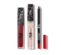 The Lip Bar Vegan Lip Kit with Straight Face Lip Liner Bawse Lady Liquid Matte Lipstick and Minimalist Non-Sticky Lip Gloss 3 pieces