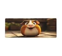 The Little Brown Mouse - Alfombrilla de mouse con estampado floral para laptop, alfombrilla de mouse grande con bordes cosidos, base de goma antideslizante larga para decoración de escritorio de