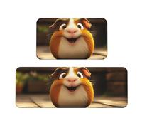 The Little Brown Mouse - Juego de 2 tapetes acolchados para cocina, cómodos tapetes de pie para decoración del hogar, tapetes de cocina para suelo, antideslizantes, lavables, para lavandería, 17 x 47