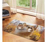 The Little Dog Gazing At The Sky - Alfombrilla de alimentación para gatos y perros, bandeja impermeable de silicona para evitar derrames de alimentos y desorden de agua en el suelo