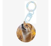 The Little Dog Gazing at The Sky - Etiqueta redonda para mascotas, material acrílico duradero, ideal para perros pequeños a grandes