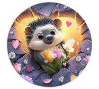 The Little Erizo Poked Its Head out from The Crack in The Wall Rompecabezas para Adultos 1000pcs (67.5x67.5cm),Juegos De Desafío De