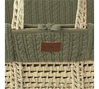 The Little Green Sheep Cable Knit - Forro de Repuesto para Cesta de moisés, enebro