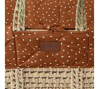 The Little Green Sheep Forro Acolchado de Repuesto para Cesta de moisés, impresión de arroz Terracota