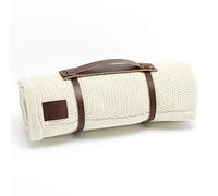 The Little Green Sheep Manta Tejida de Forro Polar para bebé, 80 x 100 cm, Lino