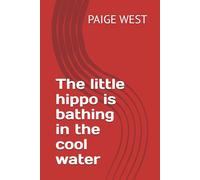 The little hippo is bathing in the cool water