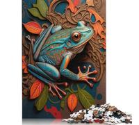 The Little Jumping Frog Puzzles Imposible,desafío para Adultos Juego Educativo 1000 Piezas Obra De Arte De Juego De para Adultos Y Niños A Partir De 12 Años 1000pcs (40x28cm)