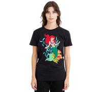 The Little Mermaid Ariel Sea Kelp Ladies T Shirt, Black Camiseta, Negro, M para Mujer