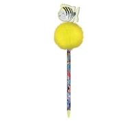 The Little Mermaid - Bolígrafo Innovador Diseño Pom Pom Flounder (Talla Única) (Azul, Rosa, Amarillo)