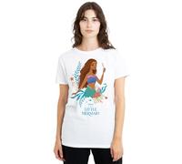The Little Mermaid Disney Ariel Reef Camiseta de Mujer, Blanco, L