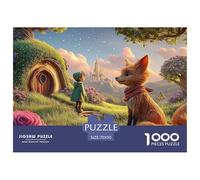 The Little Prince and His Fox 1000 Pcs Cartón Fuerte Rompecabezas Lovely Puppy Liberador De Estrés Juego Creativo Puzzle Juego De Desafío Difícil 70x50cm/1000pcs