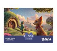 The Little Prince and His Fox 1000 Piezas Cartón Rompecabezas Lovely Puppy Imposible, Difícil Juego Creativo Puzzle para Niños Pequeños 52x38cm/1000pcs