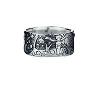 The Little Prince Universe Ring, Anime Inspirational The Little Prince Ring, Snowflake Sun Universe Ring, for Romantic Young Couples in Love (1Pcs,10)