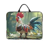 The Little Rooster Stands. Funda de transporte para portátil con asa para laptop de 14 pulgadas para mujeres y hombres, funda acolchada para laptop