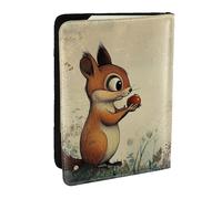 The Little Squirrel is Taking Fruits - Funda de viaje para pasaporte, funda de viaje de piel sintética, organizador para pasaporte, hombres y mujeres, 6.5 pulgadas