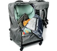 The Little Stork Bolsa de viaje para asiento de coche con ruedas, mochila acolchada 3 en 1 con almacenamiento adicional para cubrir todos los artículos esenciales de viaje en avión de tu bebé, bolsas