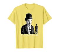 The Little Tramp Chaplin - Figura de cómic británica Camiseta, Hombre, Limón, S