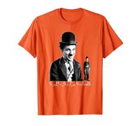 The Little Tramp Chaplin - Figura de cómic británica Camiseta, Hombre, Naranja, S