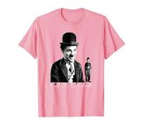 The Little Tramp Chaplin - Figura de cómic británica Camiseta, Hombre, Rosado, XXL
