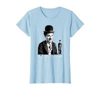 The Little Tramp Chaplin - Figura de cómic británica Camiseta, Mujer, Azul Bebé, L