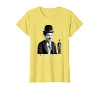 The Little Tramp Chaplin - Figura de cómic británica Camiseta, Mujer, Limón, XXL