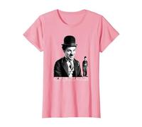 The Little Tramp Chaplin - Figura de cómic británica Camiseta, Mujer, Rosado, 3XL