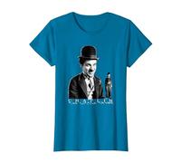 The Little Tramp Chaplin - Figura de cómic británica Camiseta, Mujer, Zafiro, S