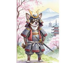 "The Little Warrior: Chihuahua Samurai Notebook. Unique Japanese Gift 6x9": "100/120 Lined Pages. Inspiring Journal for Notes, Ideas, and Canine Bushido Spirit"