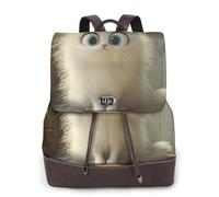 The Little White Cat - Mochila de viaje de moda para mujer, mochila casual, mochila de cuero estampada para mujer para el trabajo