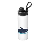 The Little White Rabbit Who Saved The Whale - Botella de agua aislada a granel de 18 onzas, acero inoxidable con tapa para adultos, ideal para uso diario y actividades al aire libre