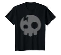 The Living Tombstone Motion Blur Skull Camiseta, Niños, Negro, 12 años