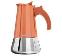 The London Sip Cafetera clásica Italiana de Inducción en Acero Inoxidable - Prepara café de calidad al estilo italiano en tu casa con esta Cafetera Moka Pot en Cromo Moderno - Color Cobre, 10 Tazas