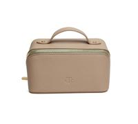 The London Train Case Mini Beauty Concertina - Organizador plegable para artículos de tocador, neceser de maquillaje Alice Wheeler, Piedra y salvia, Lado suave