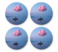 The Lonely One - 4 posavasos redondos para bebidas, manteles individuales de corcho para cocina, mesa de café, bar, tazas, vasos