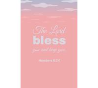 The Lord Bless You and Keep You Notebook - Christian Journal with Bible Verses on Every Page - 5.5x8.5 in, 100 Pages, Pink Sky with Clouds Cover Design (Numbers 6:24)
