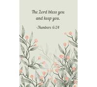 The Lord Bless You and Keep You - Scripture Notebook with Ornamental Leaves & Red Berry Accents | Numbers 6:24 Christian Journal