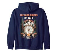 The Lord Guides My Path - Psalm 32:8 Christian Faith Camping Sudadera con Capucha