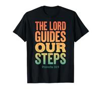 The Lord Guides Our Steps Proverbios 16:9 Versículo de la Biblia Camiseta