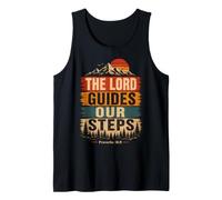 The Lord Guides Our Steps Proverbios 16:9 Versículo de la Biblia Camiseta sin Mangas