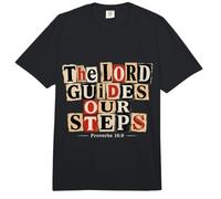 The Lord Guides Our Steps Proverbios 16:9 Versículo de la Biblia Comfort Colors Adult Heavyweight T-Shirt