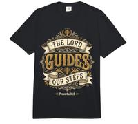 The Lord Guides Our Steps Proverbios 16:9 Versículo de la Biblia Comfort Colors Adult Heavyweight T-Shirt
