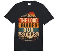 The Lord Guides Our Steps Proverbios 16:9 Versículo de la Biblia Comfort Colors Adult Heavyweight T-Shirt